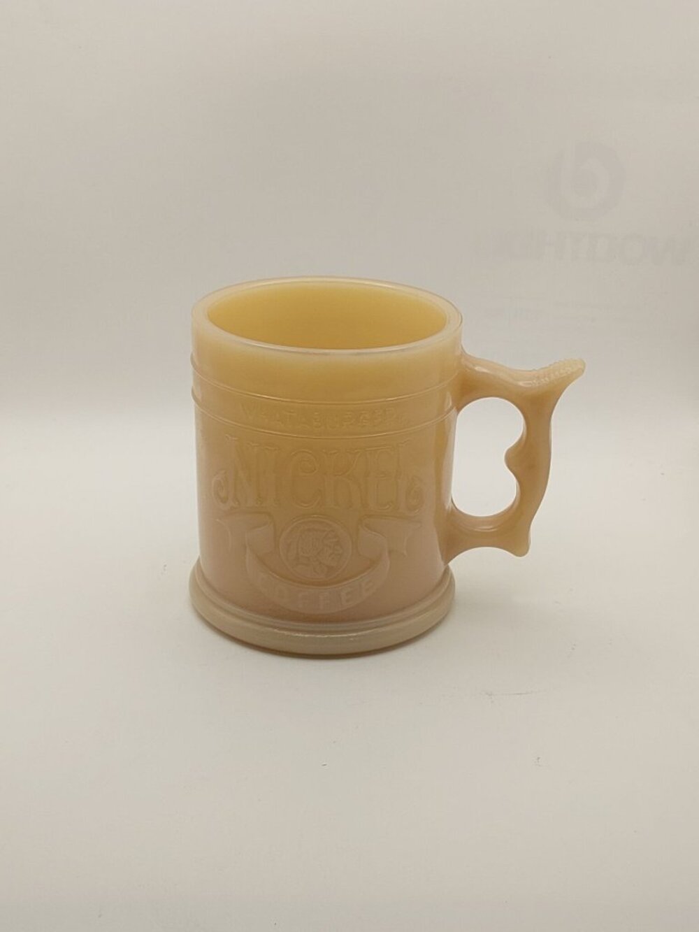 Whataburger Buffalo Nickel Coffee Mug Vintage With Pistol Grip Handle Beige Rare